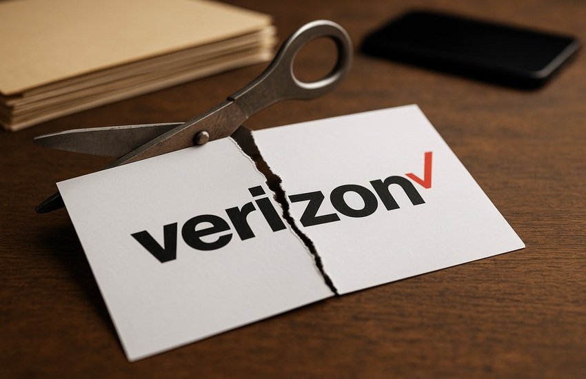 Conceptual image symbolizing Verizon layoffs and corporate restructuring in 2025